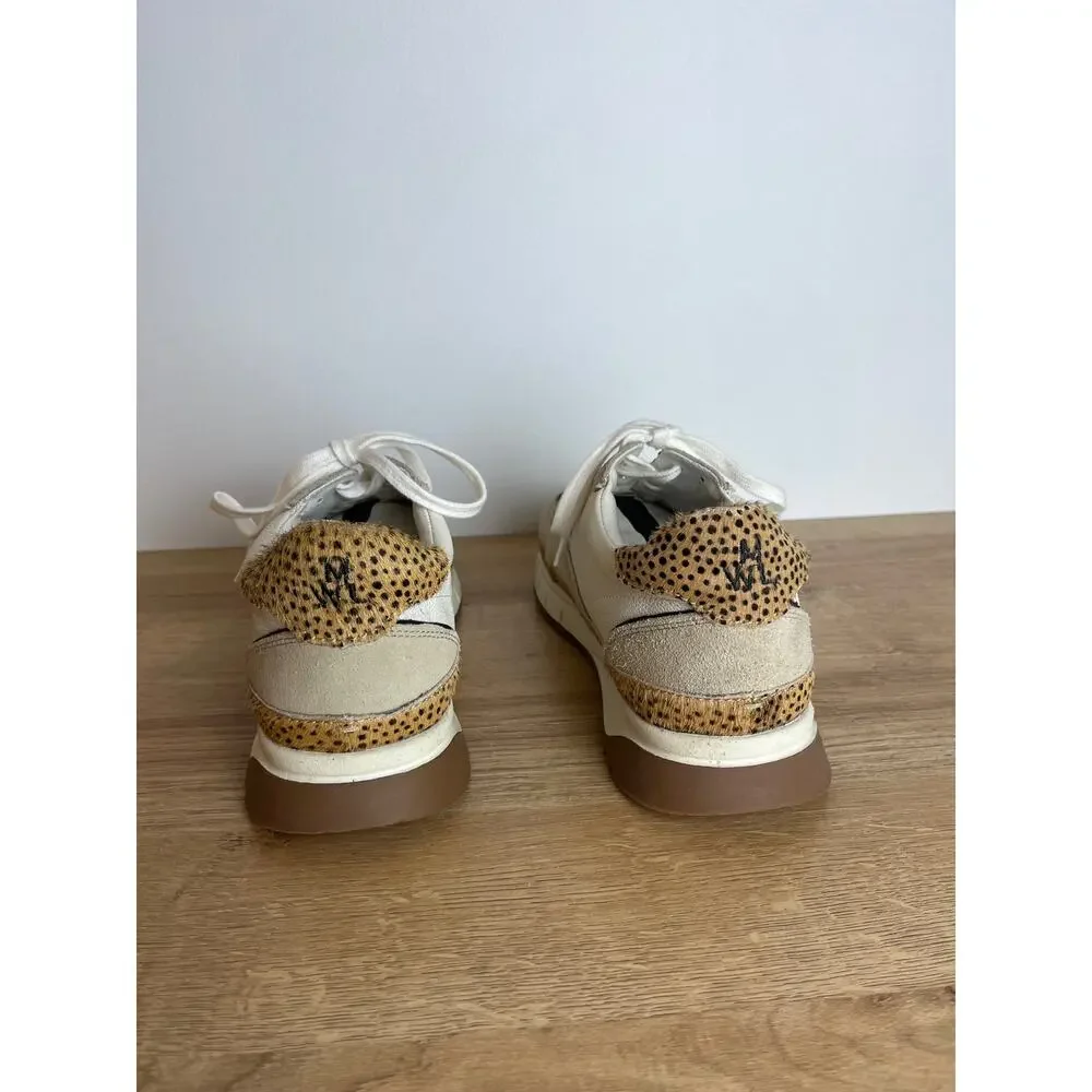 Madewell Kickoff Trainer Sneakers in Leather and Spot Dot Calf Hair Size 9.5 - Picture 4 of 11